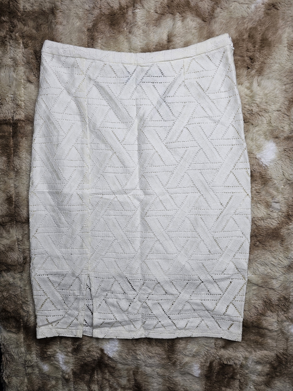 MINKPINK Cream Eyelet Pencil Skirt